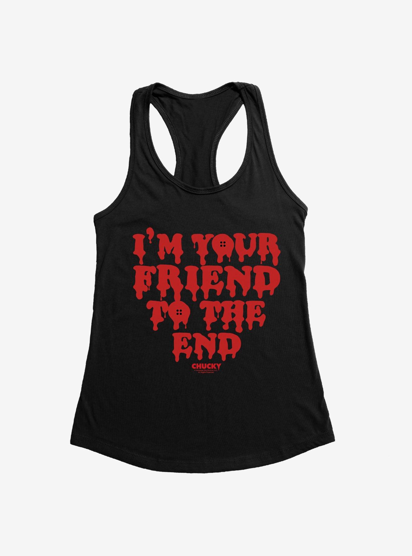 Chucky I'm Your Friend To The End Girls Tank, BLACK, hi-res