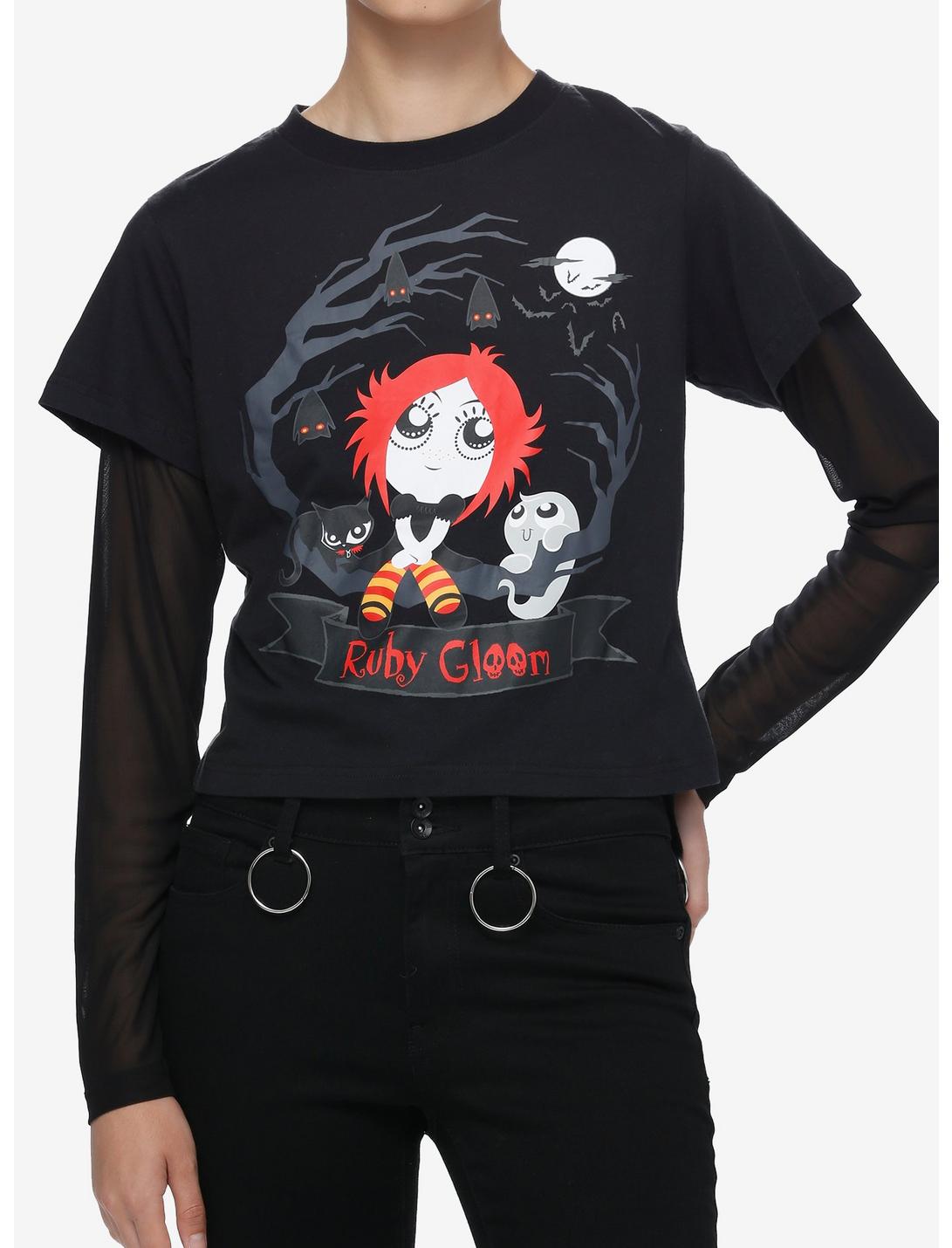 Ruby Gloom Mesh Twofer Girls Long-Sleeve T-Shirt, MULTI, hi-res