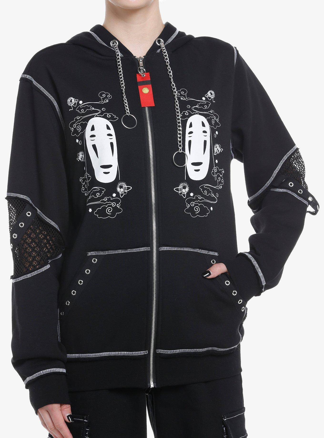 Studio Ghibli Spirited Away No-Face Hardware Girls Oversized Hoodie