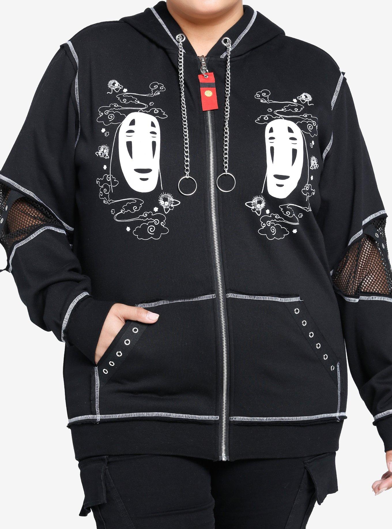 Studio Ghibli Spirited Away No Face Hardware Girls Oversized Hoodie Plus Size Hot Topic