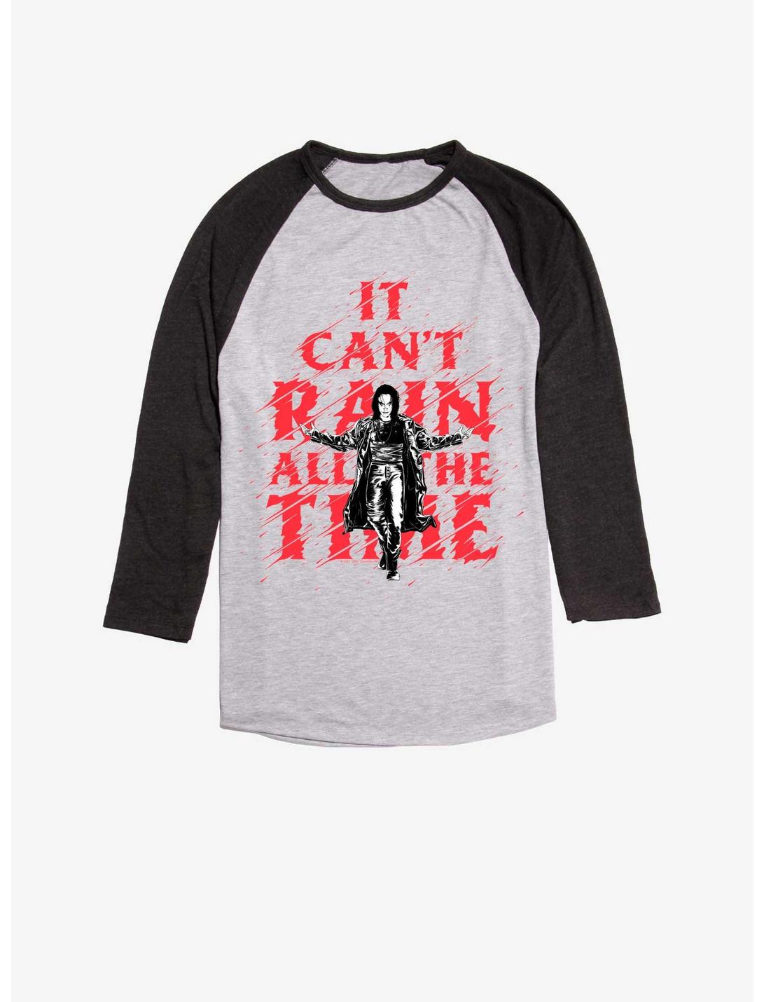 The Crow It Can't Rain All The Time Raglan T-Shirt, Ath Heather With Black, hi-res