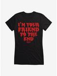 Chucky I'm Your Friend To The End Girls T-Shirt, BLACK, hi-res