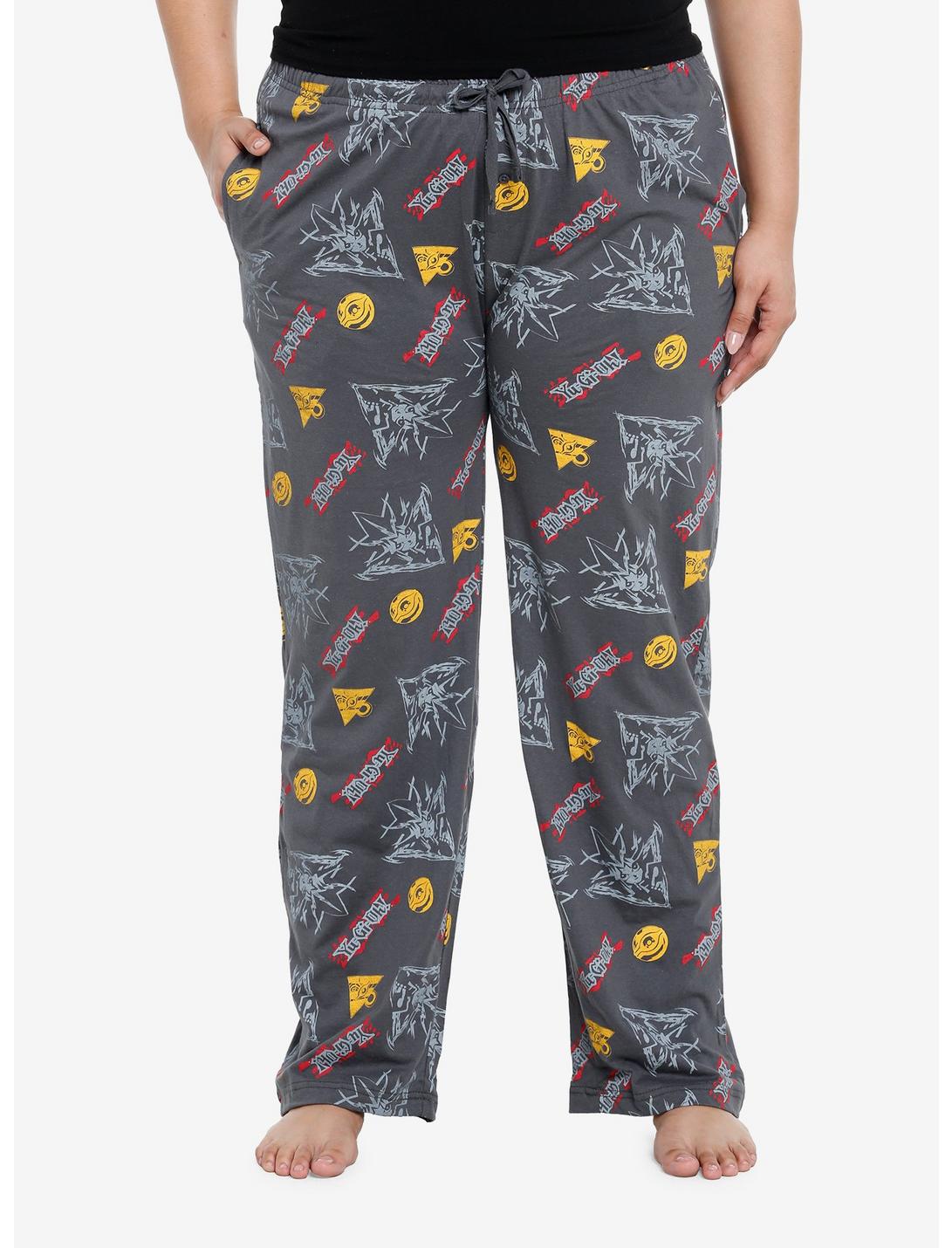 Yu-Gi-Oh! Yugi Millennium Pieces Girls Pajama Pants Plus Size, GREY, hi-res