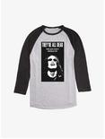 The Crow They're All Dead Raglan T-Shirt, Ath Heather With Black, hi-res
