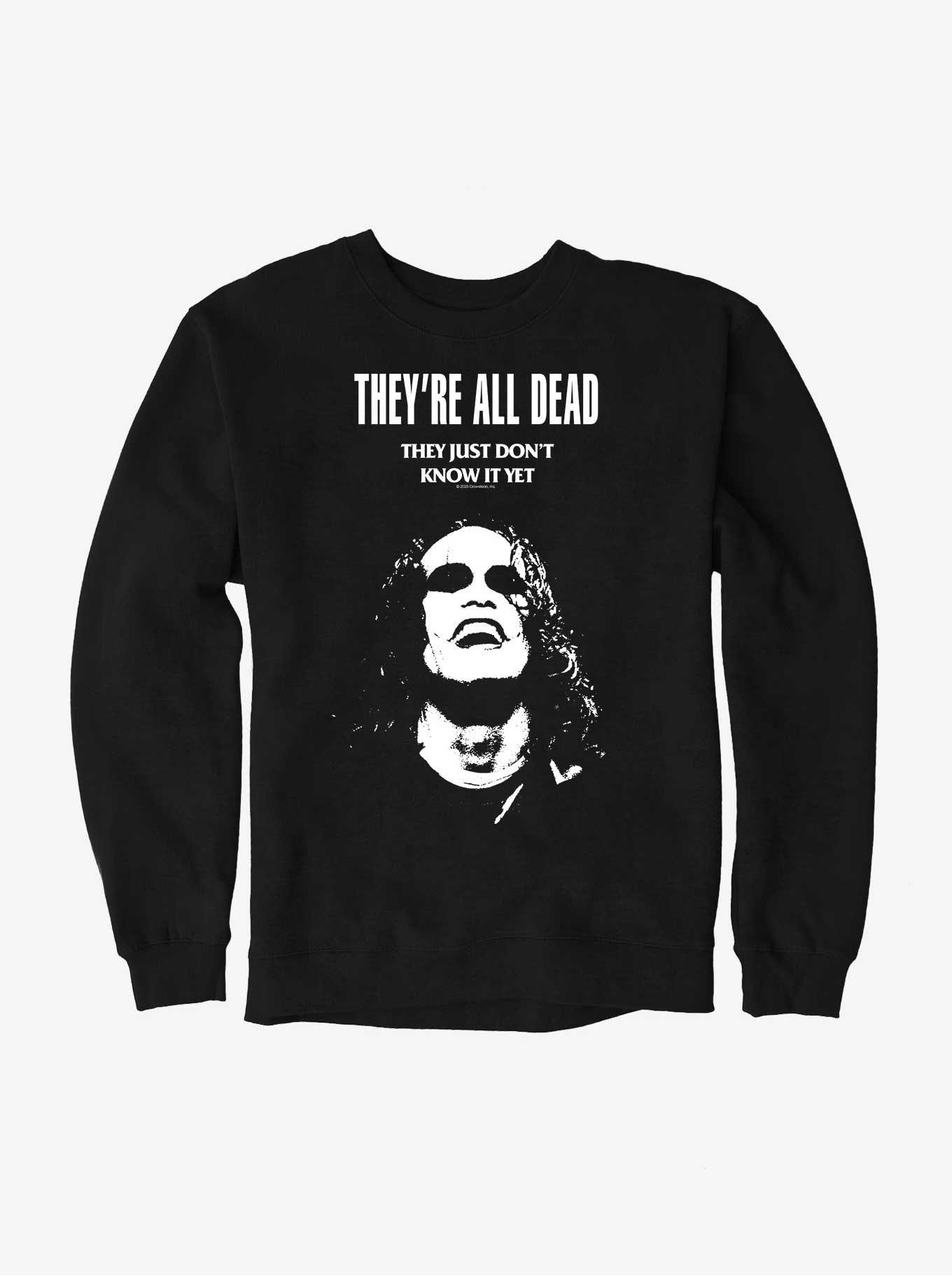 The Crow They're All Dead Raglan Sweatshirt, BLACK, hi-res