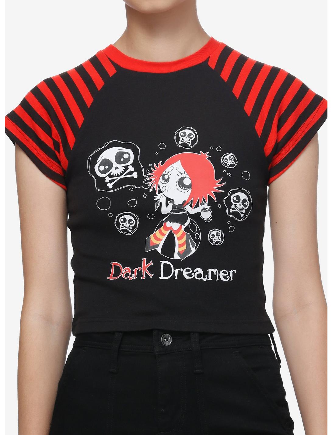 Ruby Gloom Dark Dreamer Stripe Crop Girls Baby T-Shirt, MULTI, hi-res