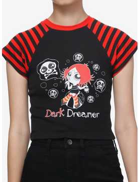 Ruby Gloom Dark Dreamer Stripe Crop Girls Baby T-Shirt, , hi-res