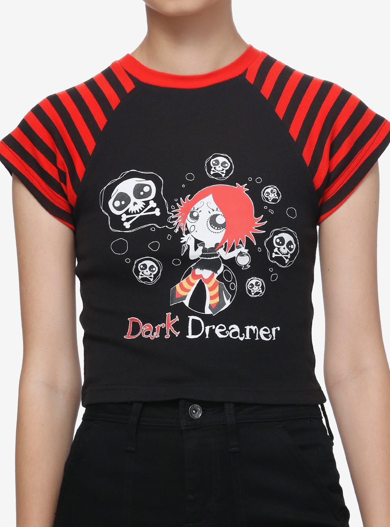 Ruby Gloom Dark Dreamer Stripe Crop Girls Baby T-Shirt, MULTI, hi-res