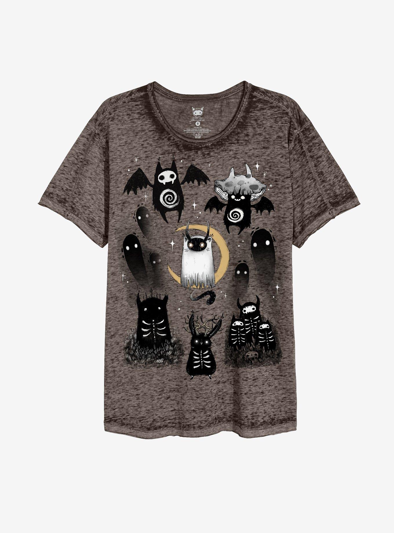 Cryptic Monster Collage Boyfriend Fit Girls T-Shirt Plus Size By Guild Of Calamity, MULTI, hi-res