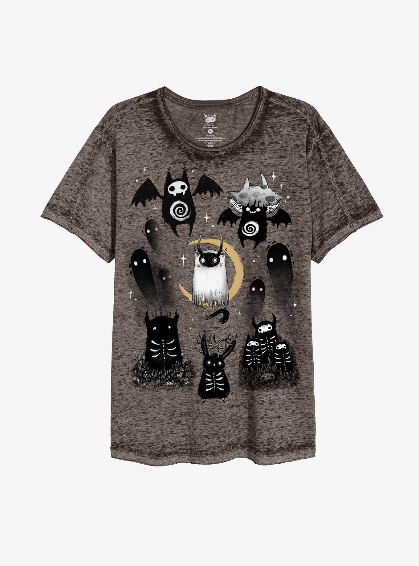Cryptic Monster Collage Boyfriend Fit Girls T-Shirt Plus Size By Guild Of Calamity, , hi-res
