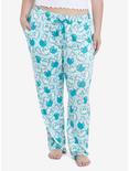Keroppi Boba Bow Girls Pajama Pants Plus Size, GREEN, hi-res