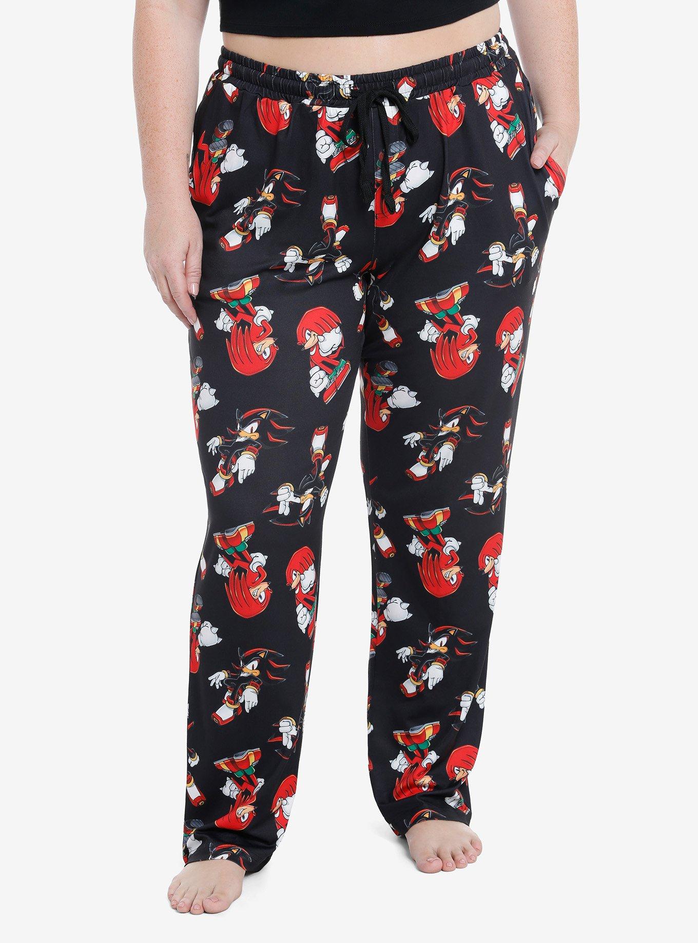 Sonic The Hedgehog Knuckles & Shadow Girls Pajama Pants Plus Size | Hot ...