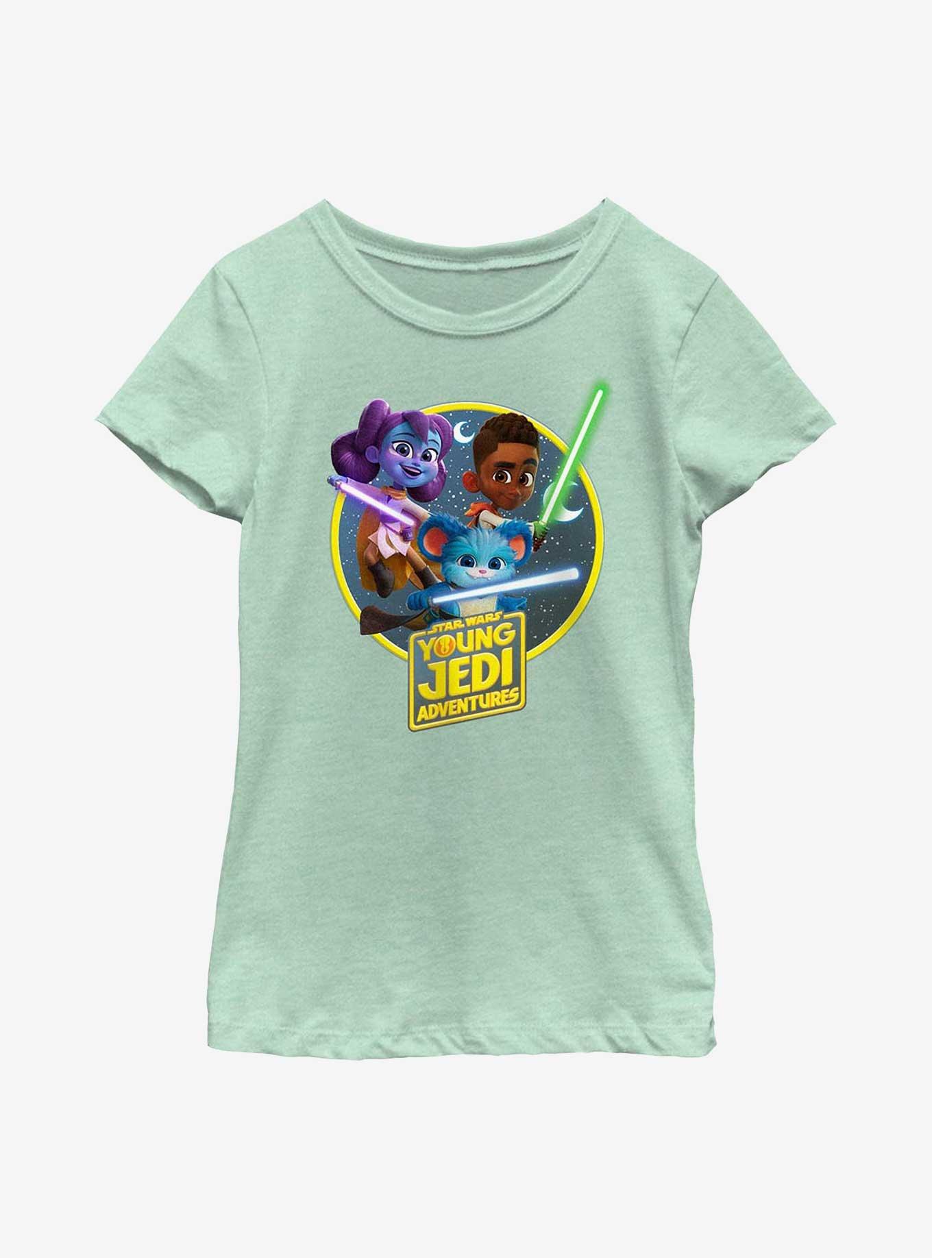 Star Wars: Young Jedi Adventures Jedi Initiates Lys Solay Kai Brightstar and Nubs Youth Girls T-Shirt, , hi-res