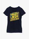 Star Wars: Young Jedi Adventures Logo Youth Girls T-Shirt, NAVY, hi-res