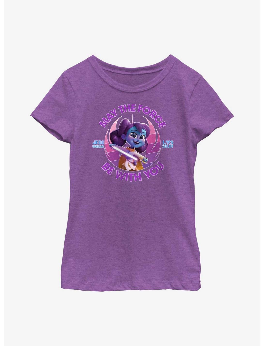 Star Wars: Young Jedi Adventures Lys Solay May The Force Be With You Youth Girls T-Shirt, PURPLE BERRY, hi-res