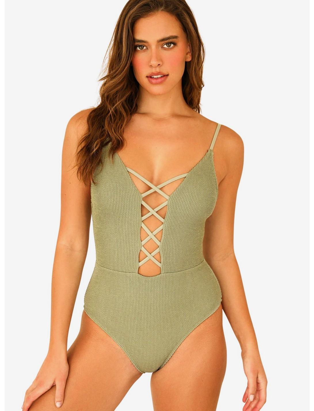 Dippin' Daisy's Bliss Swim One Piece Retreat Olive, OLIVE  SAGE, hi-res
