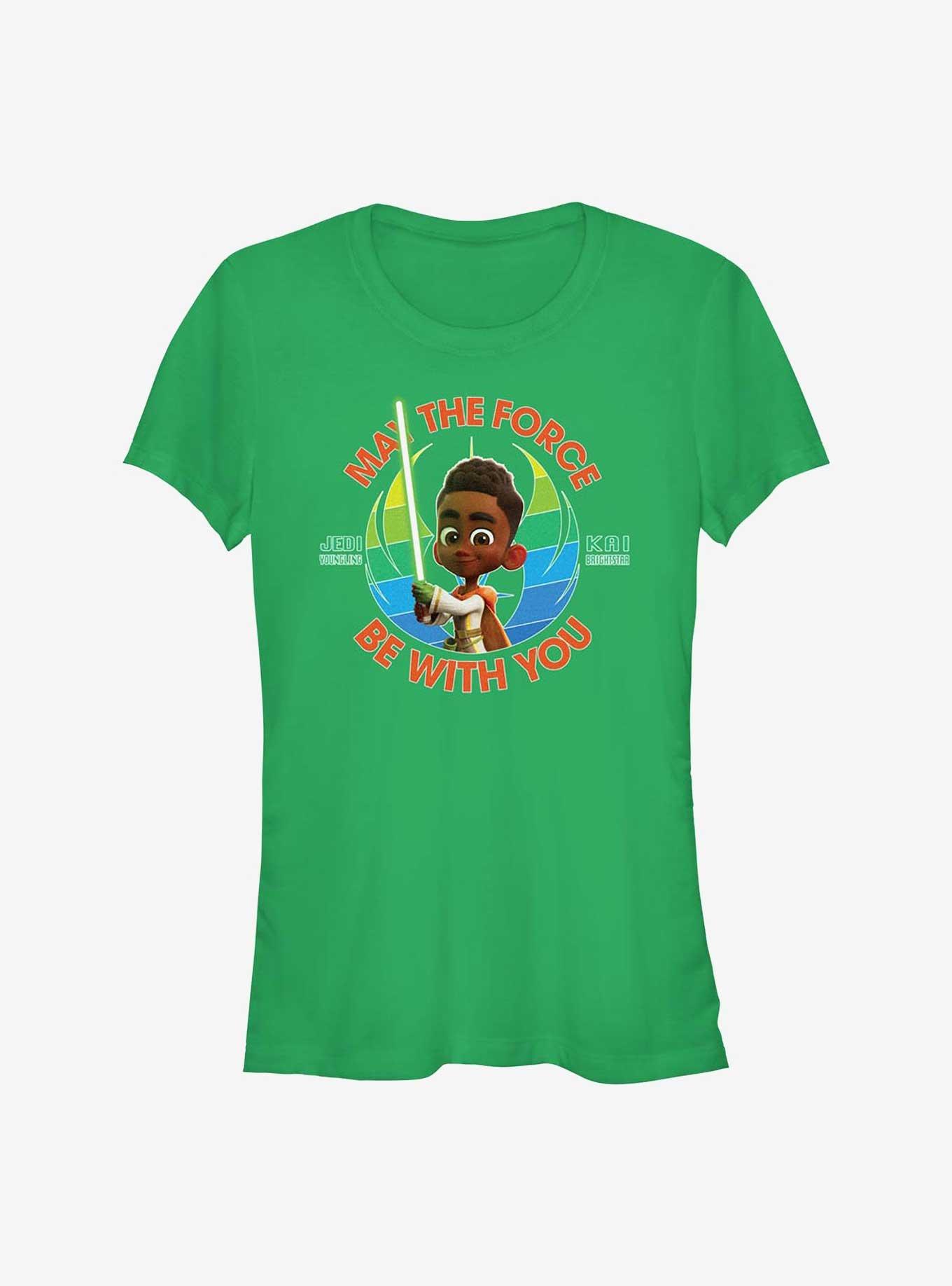 Star Wars: Young Jedi Adventures Kai Brightstar May The Force Be With You Girls T-Shirt, KELLY, hi-res