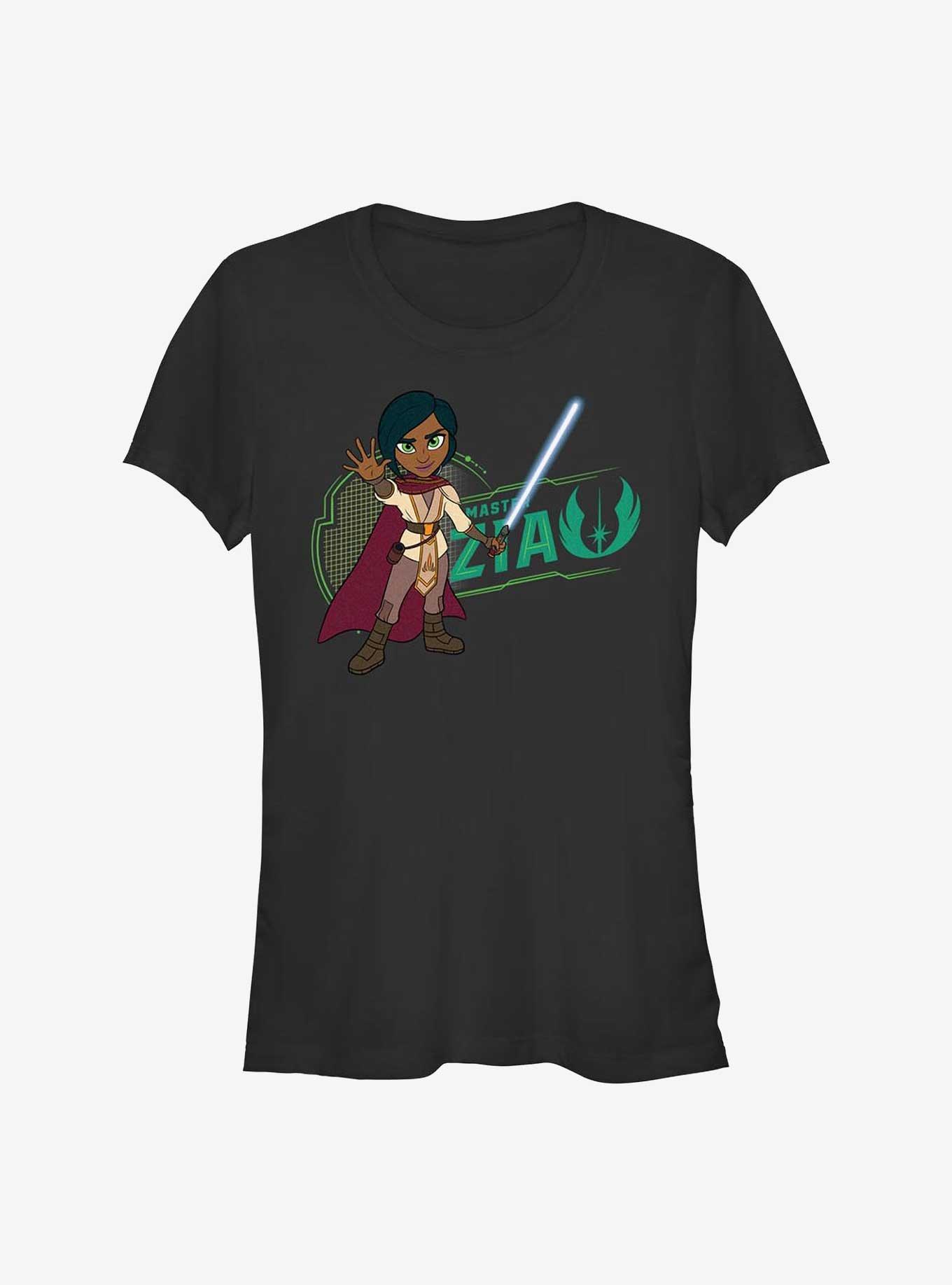 Star Wars: Young Jedi Adventures Master Zia Badge Girls T-Shirt, BLACK, hi-res