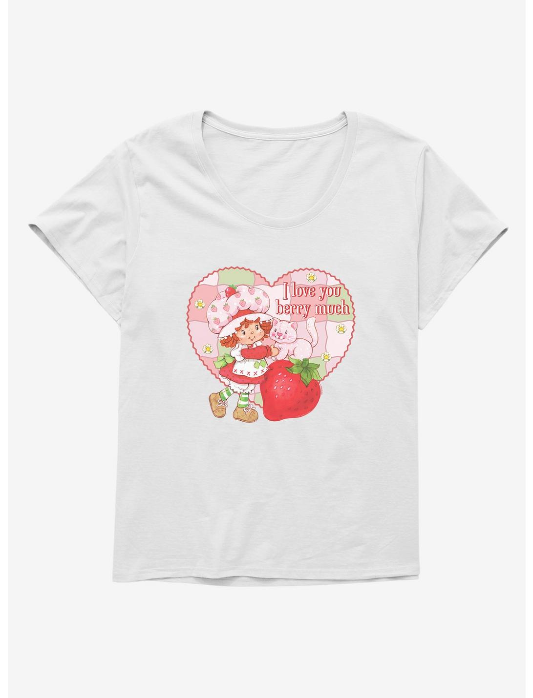 Strawberry Shortcake I Love You Berry Much Girls T-Shirt Plus Size, WHITE, hi-res
