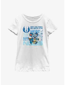Star Wars: Young Jedi Adventures Nubs Phrases Badge Youth Girls T-Shirt, , hi-res