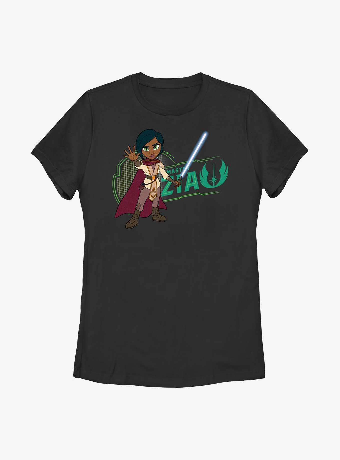 Star Wars: Young Jedi Adventures Master Zia Badge Womens T-Shirt, BLACK, hi-res