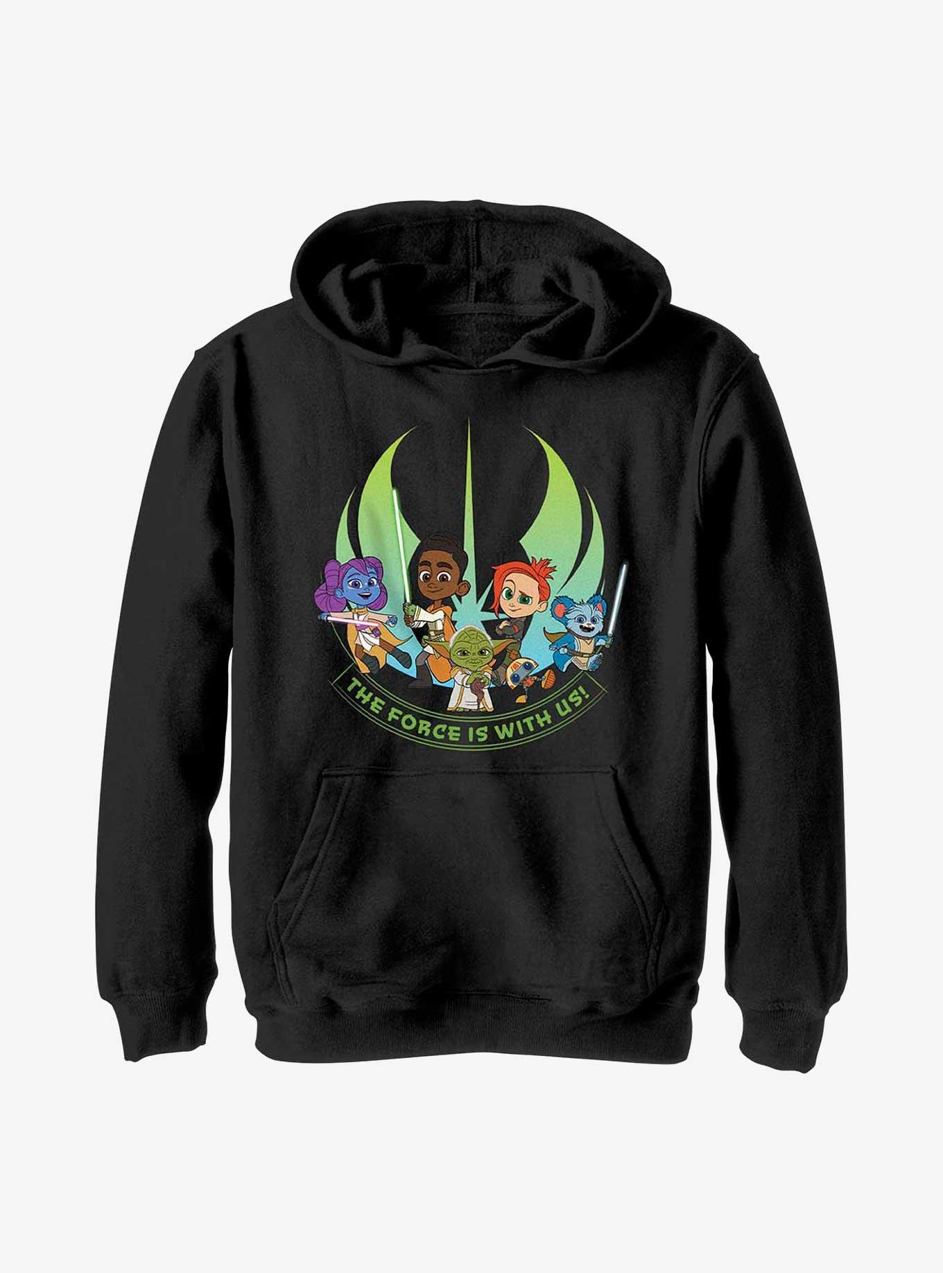 Star Wars: Young Jedi Adventures The Force Is With Us Youth Hoodie, BLACK, hi-res