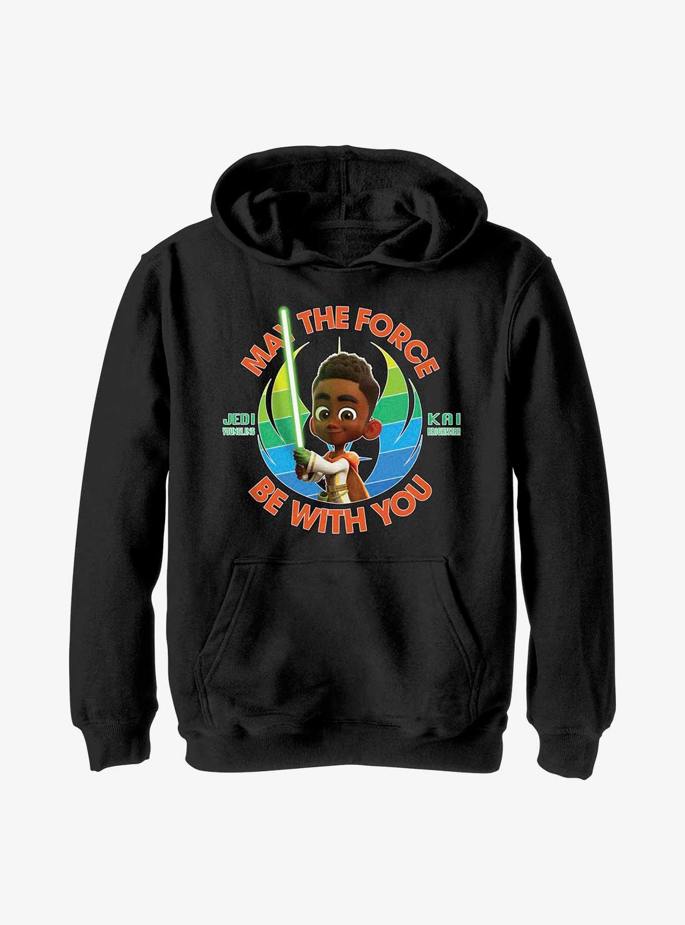 Star Wars: Young Jedi Adventures Kai Brightstar May The Force Be With You Youth Hoodie, BLACK, hi-res