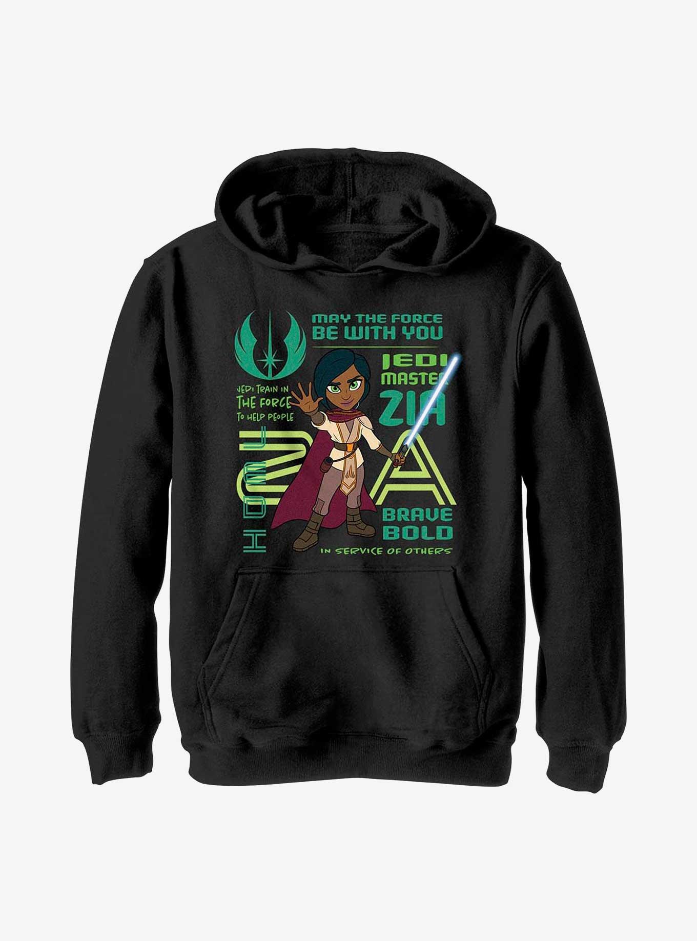 Star Wars: Young Jedi Adventures Zia Phrases Badge Youth Hoodie, , hi-res