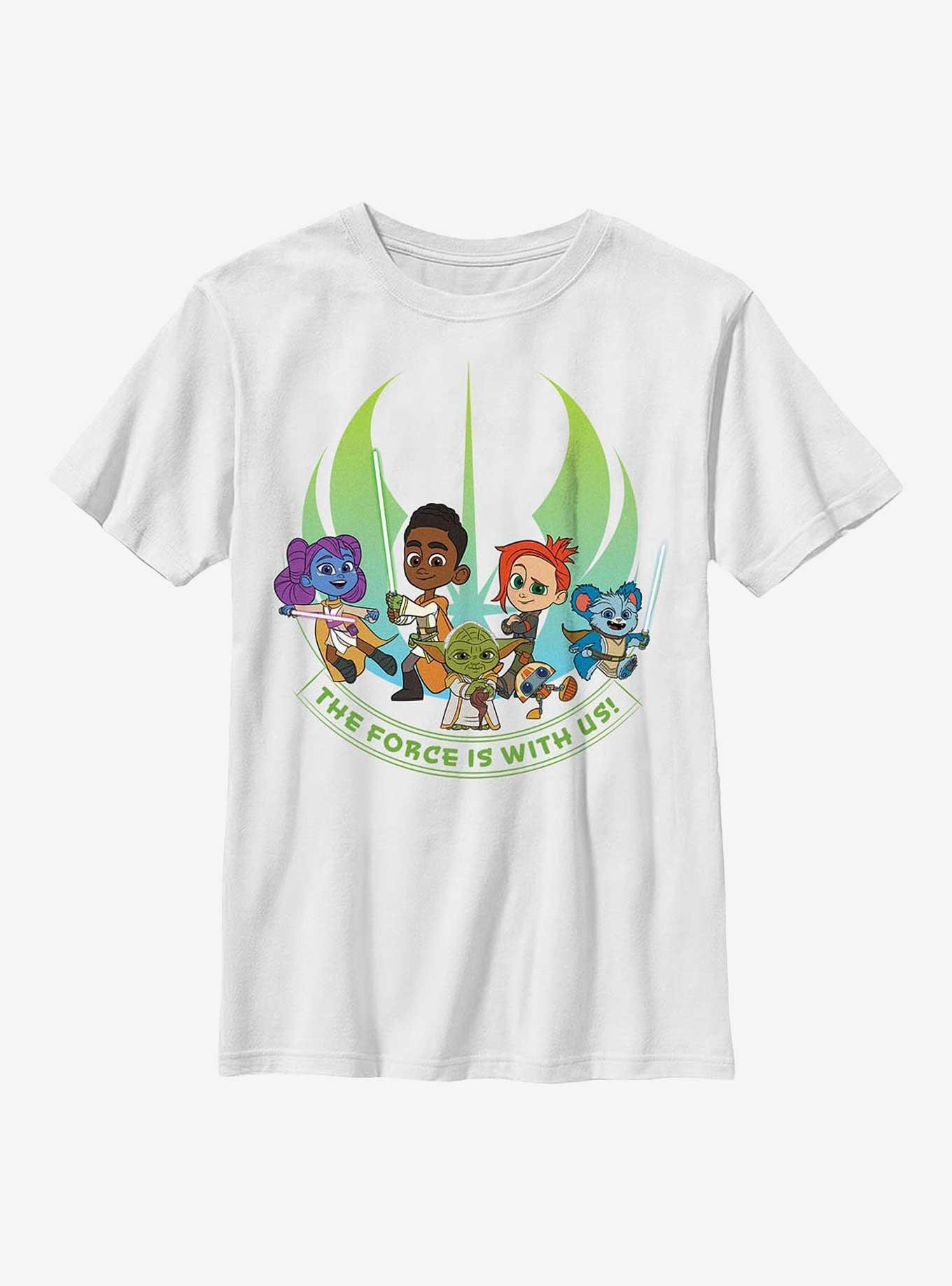 Star Wars: Young Jedi Adventures The Force Is With Us Youth T-Shirt, WHITE, hi-res