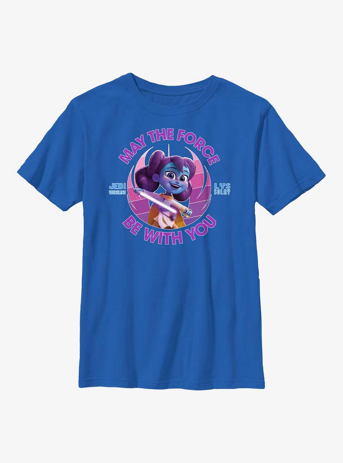 Star Wars: Young Jedi Adventures Lys Solay May The Force Be With You Youth T-Shirt, ROYAL, hi-res