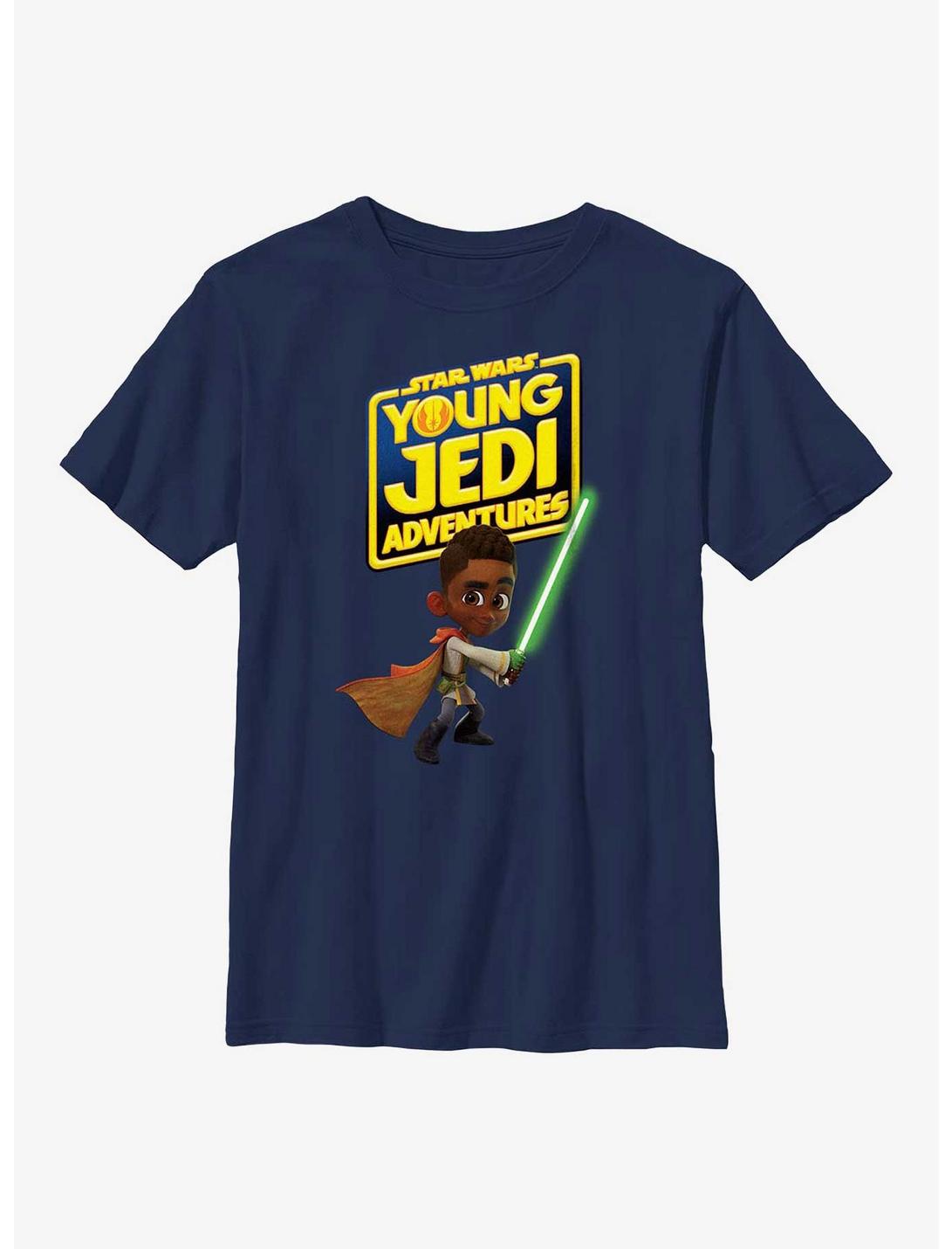 Star Wars: Young Jedi Adventures Young Jedi Kai Youth T-Shirt, NAVY, hi-res