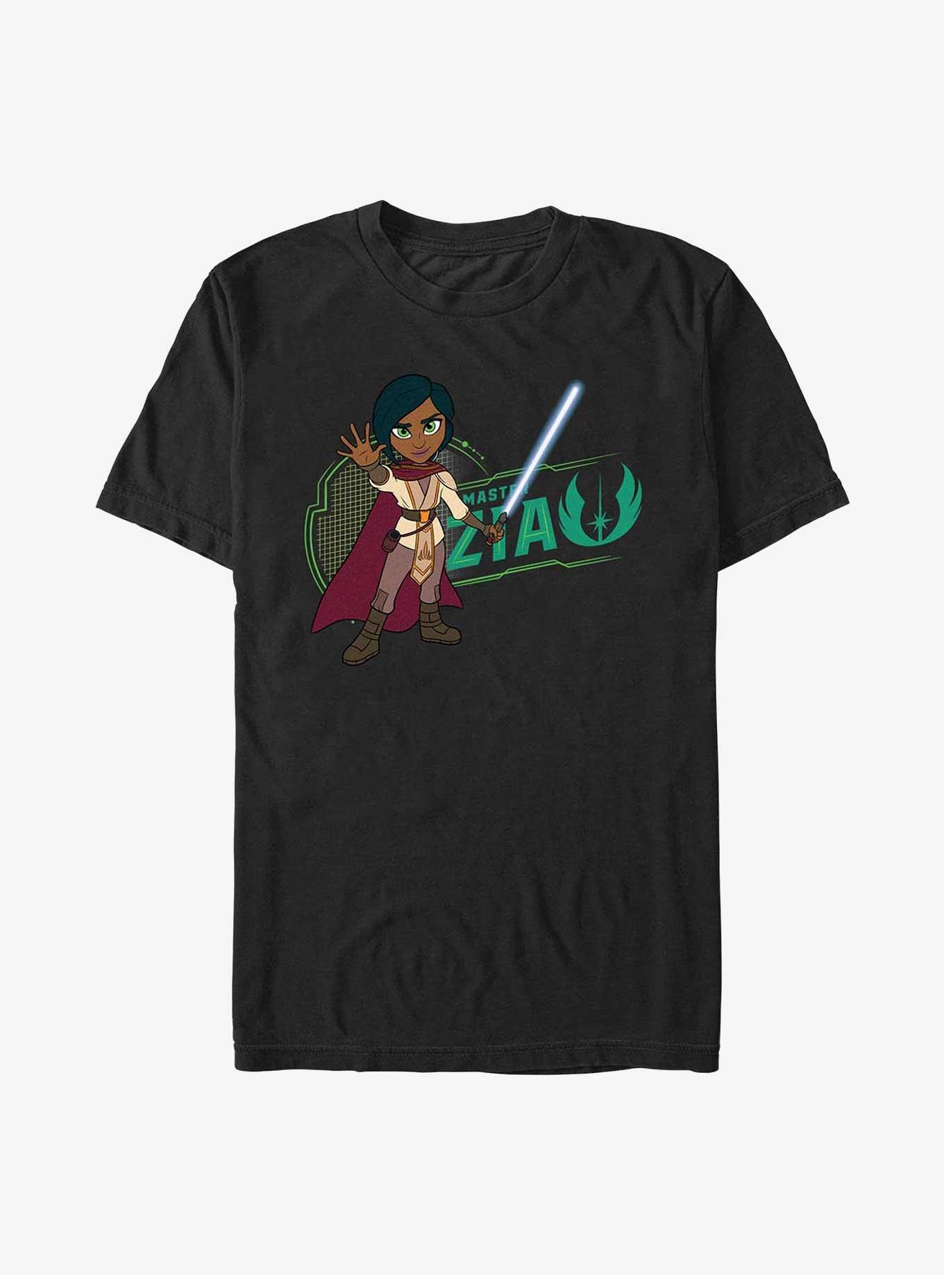 Star Wars: Young Jedi Adventures Master Zia Badge T-Shirt, BLACK, hi-res