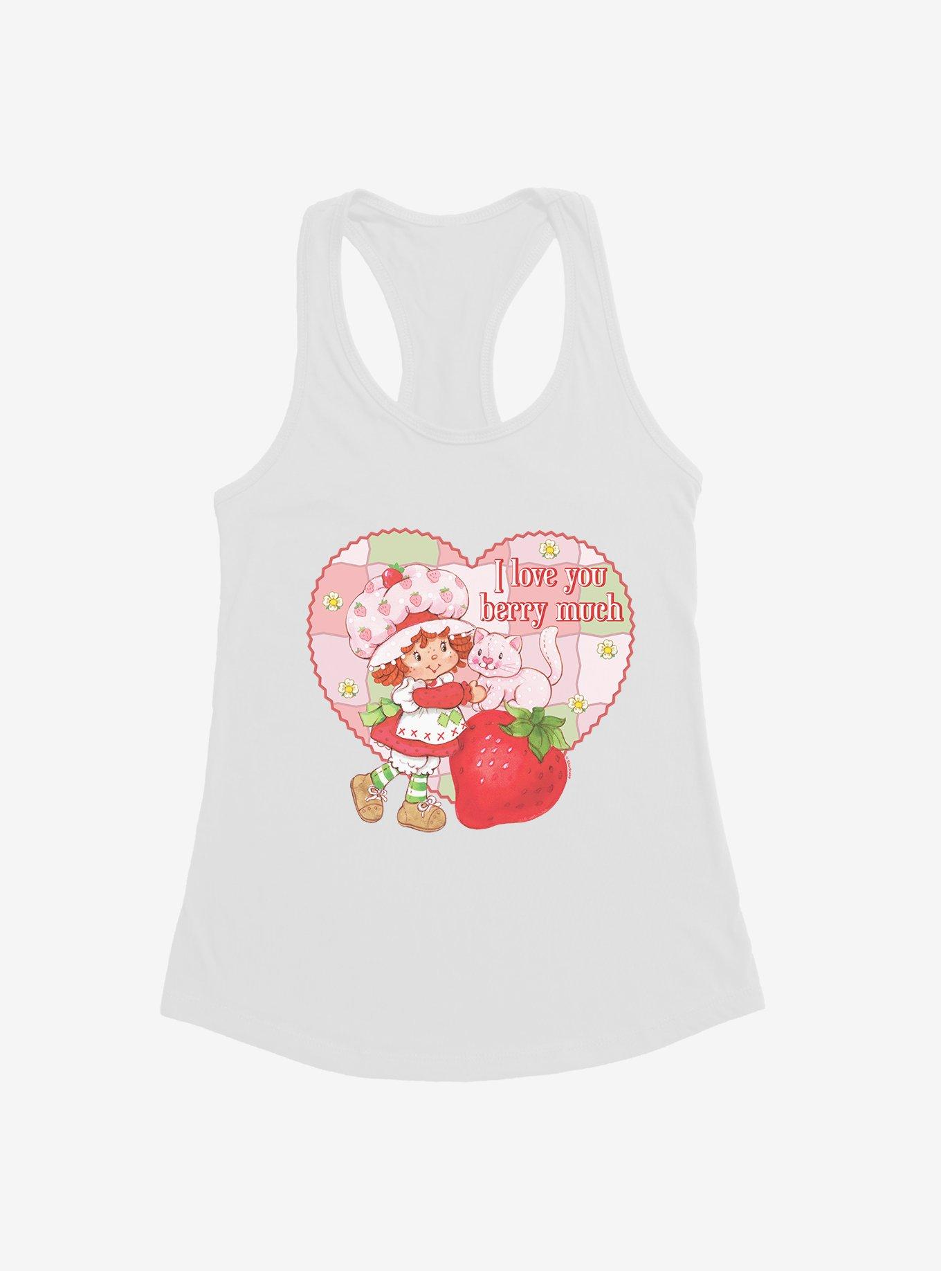 Strawberry Shortcake & Custard I Love You Berry Much Girls Tank Top, , hi-res