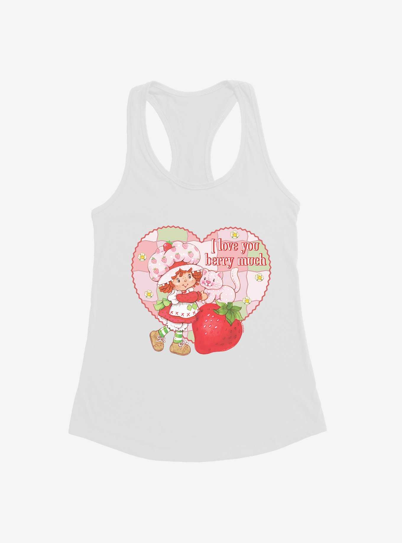 Strawberry Shortcake & Custard I Love You Berry Much Girls Tank Top, , hi-res