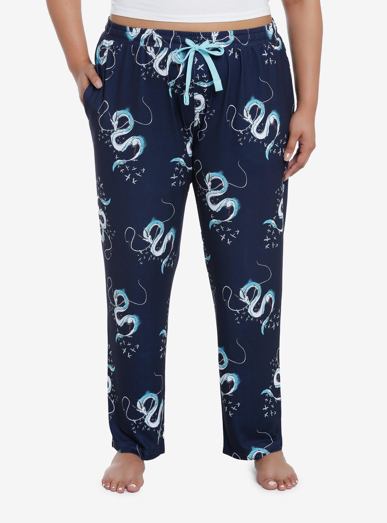 Studio Ghibli Spirited Away Haku Dragon Pajama Pants Plus Size, MULTI, hi-res