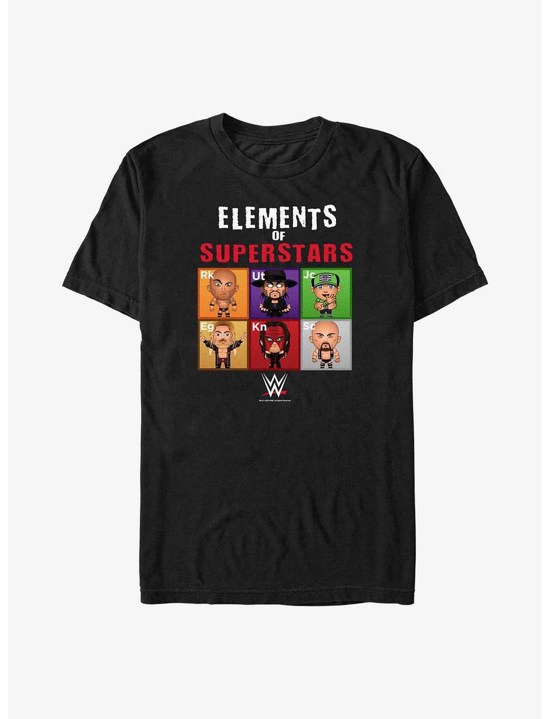 WWE Elements Of Superstars Grid T-Shirt, BLACK, hi-res