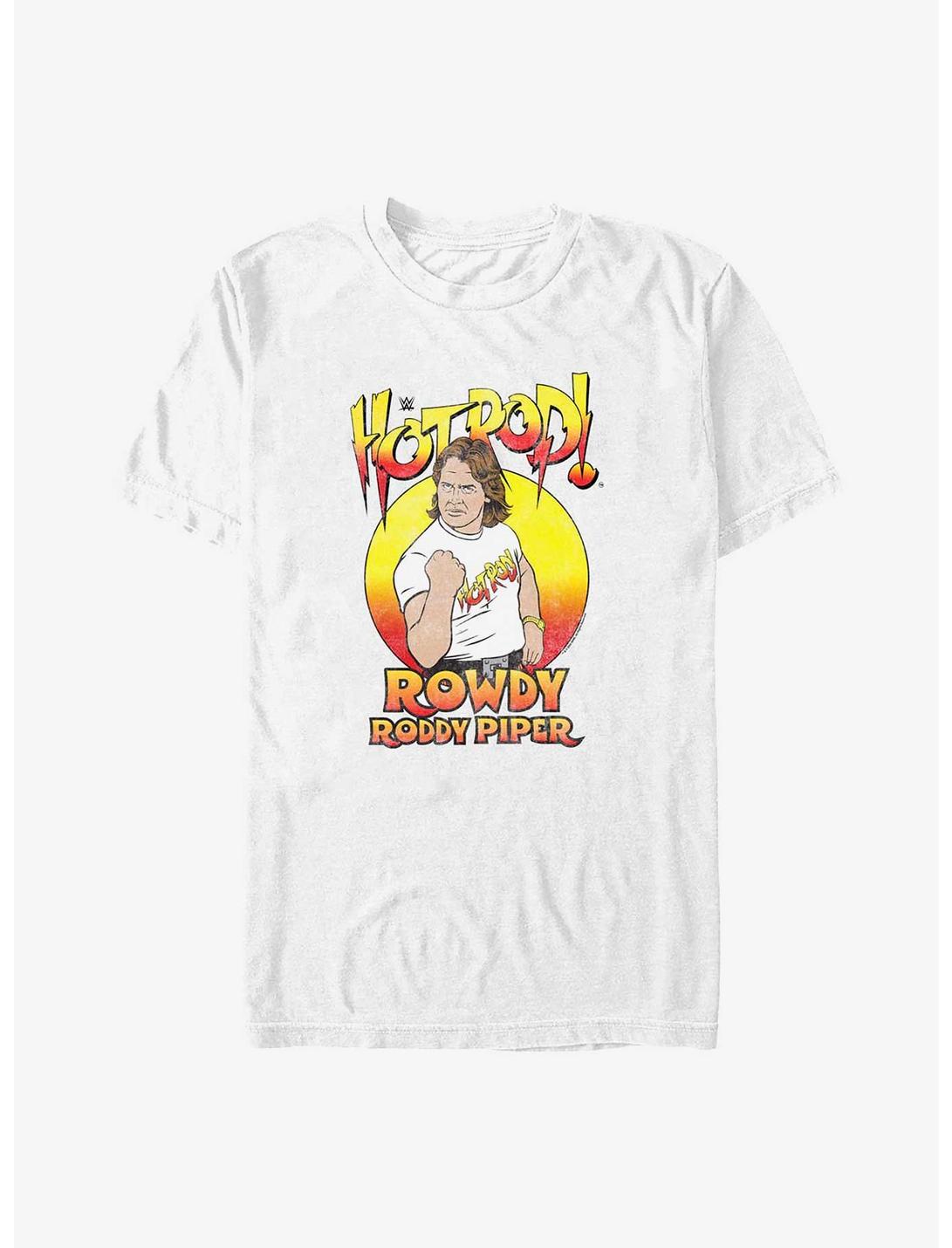 WWE Hot Rod! Rowdy Roddy Piper Retro T-Shirt, WHITE, hi-res