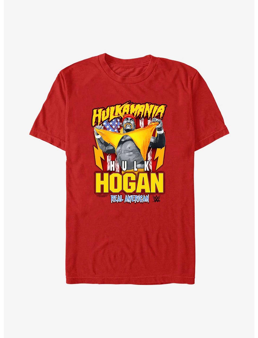 WWE Hulk Hogan Hulkamania Real American T-Shirt, RED, hi-res