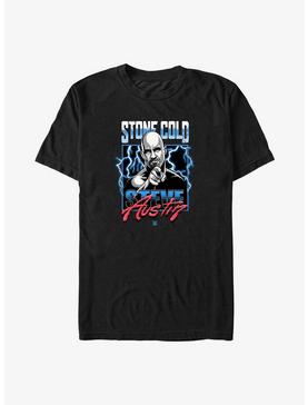 Plus Size WWE Stone Cold Steve Austin Lightning Frame T-Shirt, , hi-res