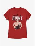 WWE Andre The Giant Portrait Womens T-Shirt, RED, hi-res