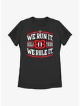 WWE The Bella Twins We Run It We Rule It Logo Womens T-Shirt, BLACK, hi-res