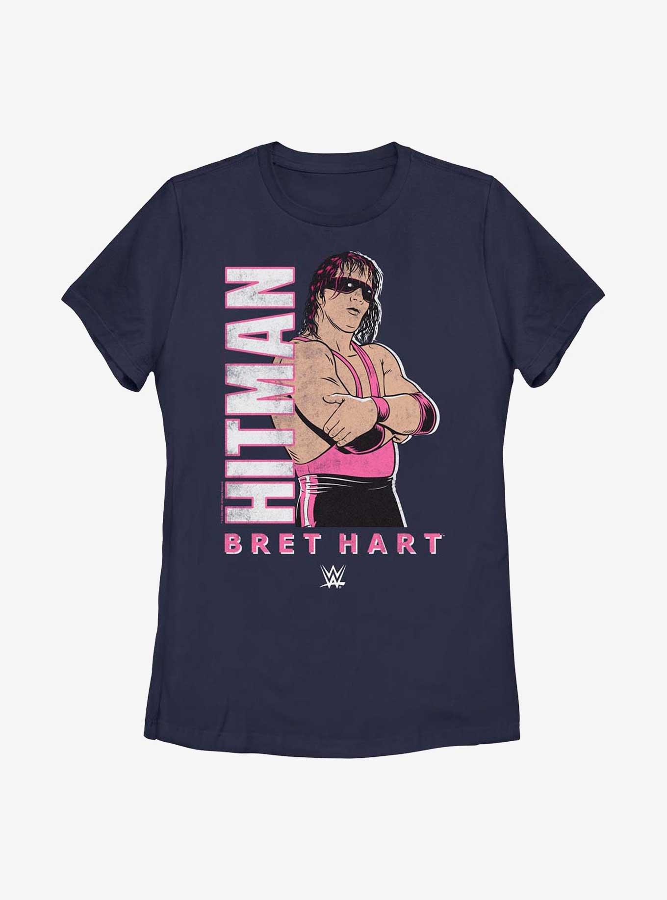 WWE Bret The Hitman Hart Womens T-Shirt, NAVY, hi-res