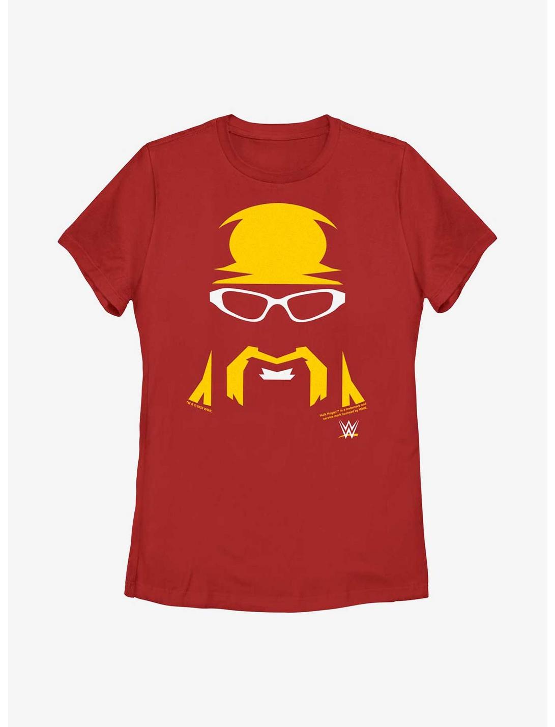 WWE Hulk Hogan Outline Print Style Womens T-Shirt, RED, hi-res