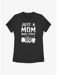 WWE Just A Mom Who Loves WWE Womens T-Shirt, BLACK, hi-res