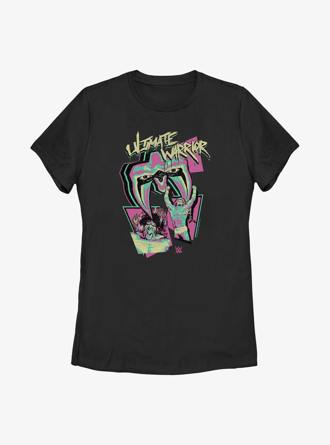 WWE Ultimate Warrior Retro Womens T-Shirt, BLACK, hi-res