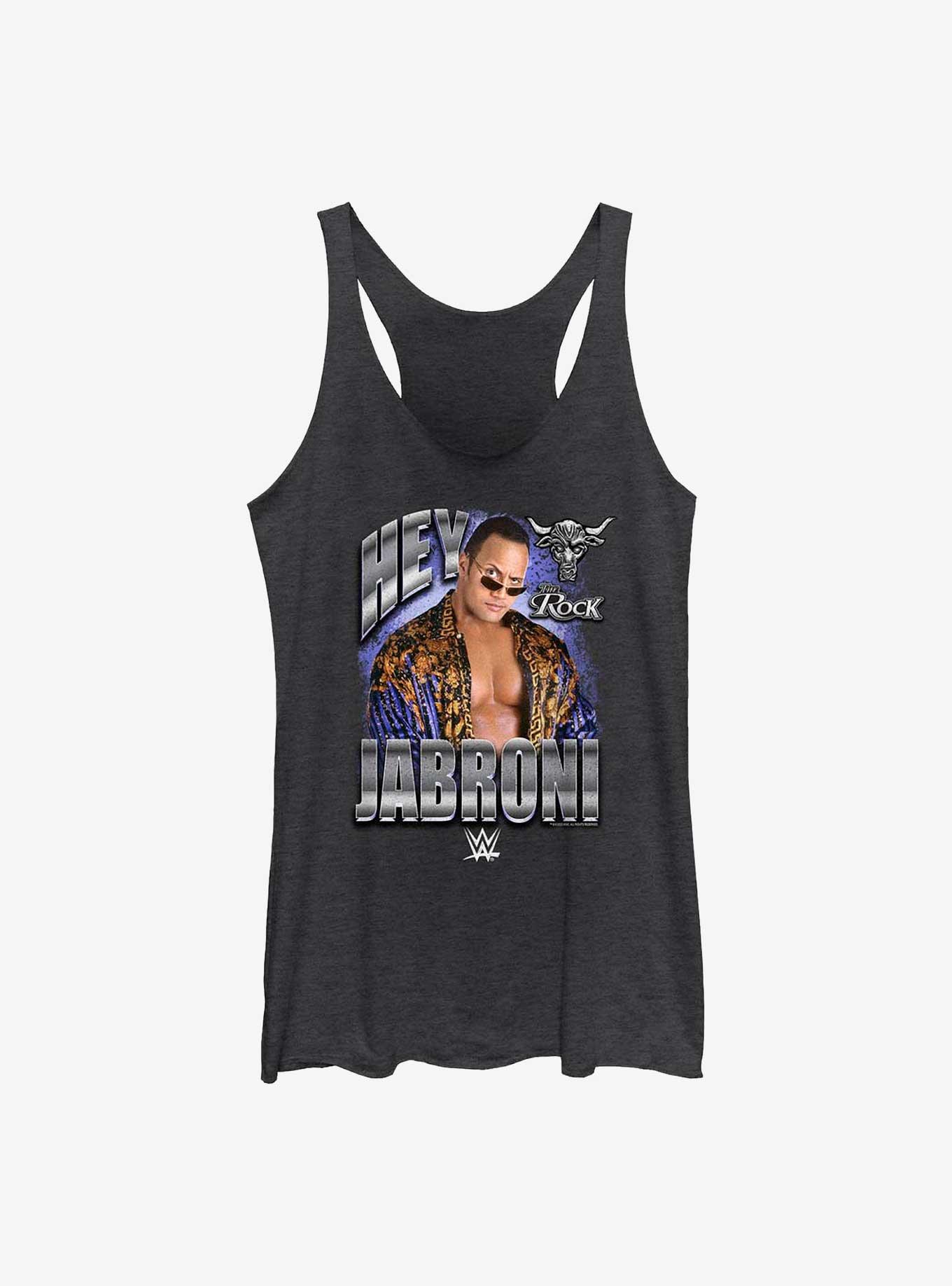 WWE The Rock Hey Jabroni Womens Tank Top, BLK HTR, hi-res