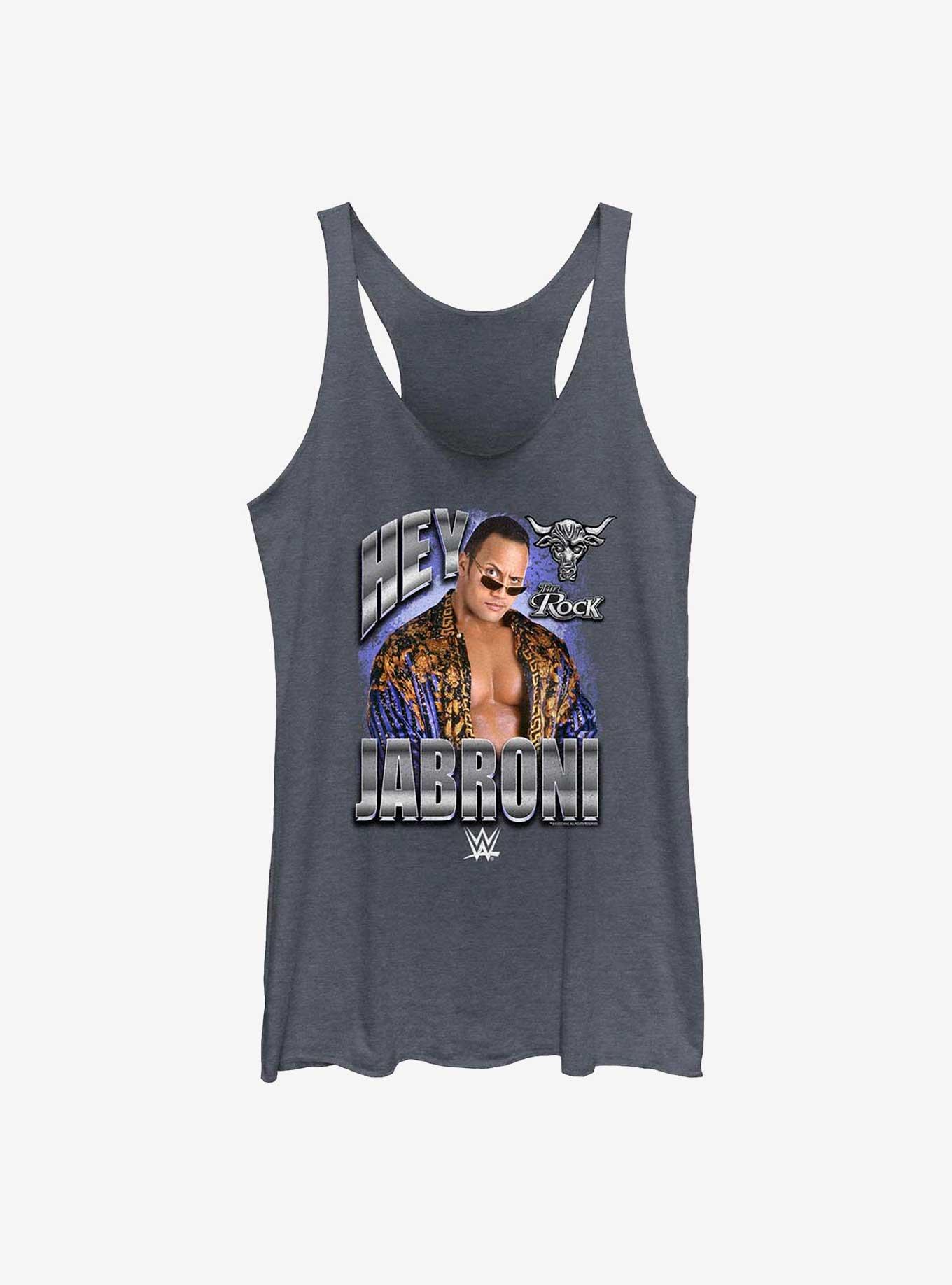 WWE The Rock Hey Jabroni Womens Tank Top, NAVY HTR, hi-res