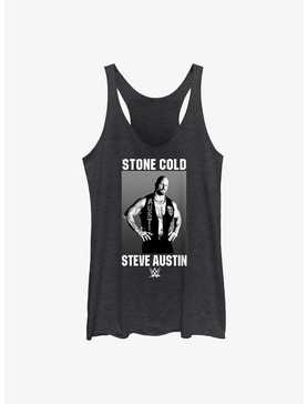WWE Stone Cold Steve Austin Black & White Photo Womens Tank Top, , hi-res