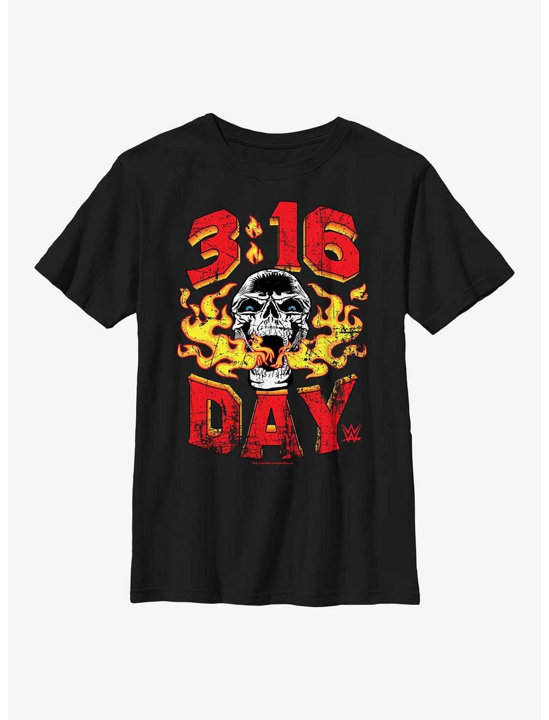 WWE 3:16 Day Stone Cold Steve Austin Youth T-Shirt, BLACK, hi-res