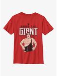 WWE Andre The Giant Portrait Youth T-Shirt, RED, hi-res